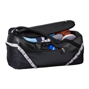 Lightweight water-resistant sports duffel as a duffel or backpack