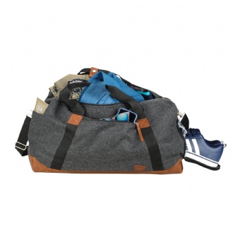 Wool poly travel weekender-sized duffel bag