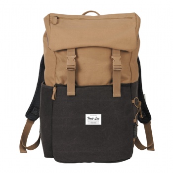 Durable 16oz cotton canvas computer backpack bag