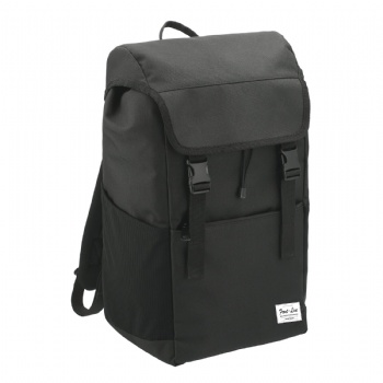 Top loading recycled polyester computer laptop backpack