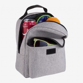 Compact rPET Crosshatched Polyester Lunch Cooler