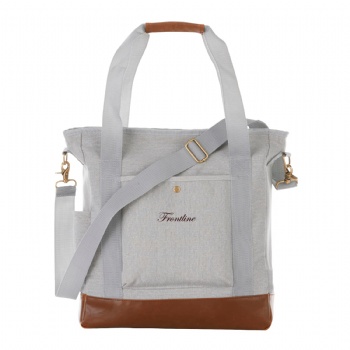 Women's Cotton Canvas Commuter Tote with Laptop Sleeve